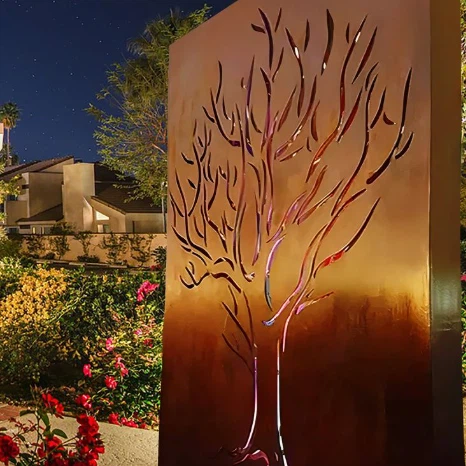 corten steel garden panels